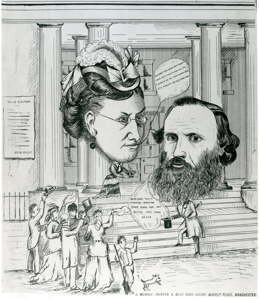 El regreso de Jacob, encuentro de Jacob Bright y Lydia Becker, ilustración de revista de English School