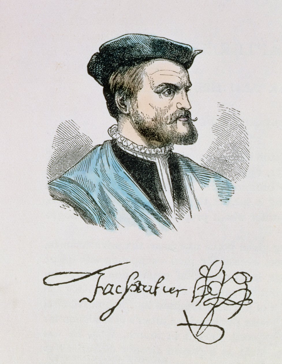 Jacques Cartier (1491-1557) ilustración del Volumen IV de 