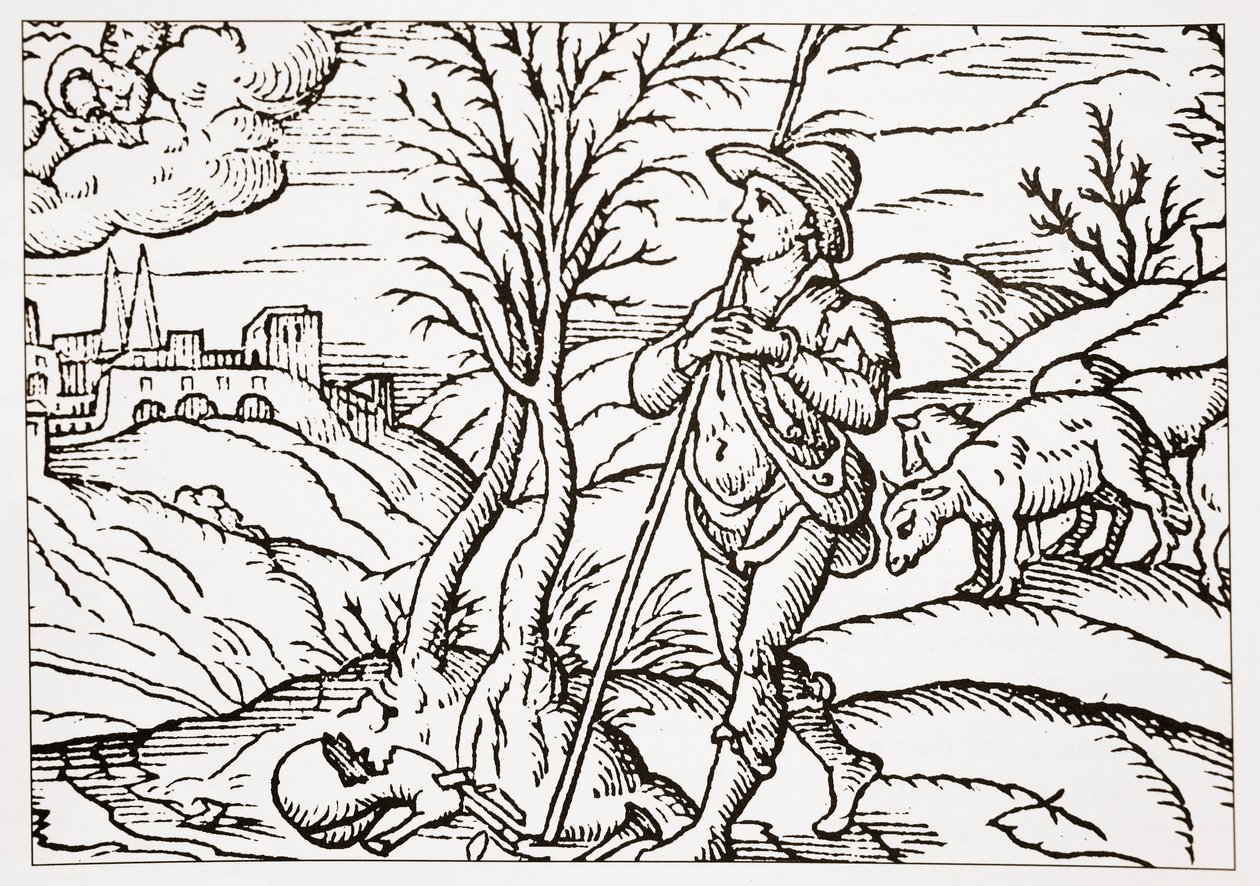 Enero, de El calendario del pastor de Spenser, 1579 de English School