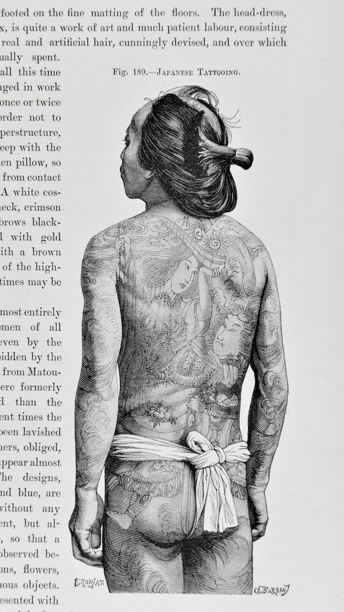 Hombre japonés tatuado de English School