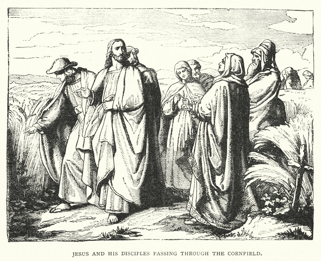 Jesús y sus Discípulos pasando por el Campo de Trigo de English School