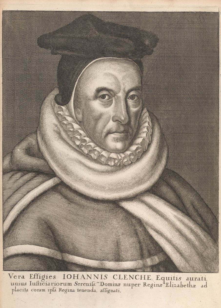John Clenche, de Memoriales Históricos de las Leyes Inglesas por William Dugdale, Londres 1666 de English School