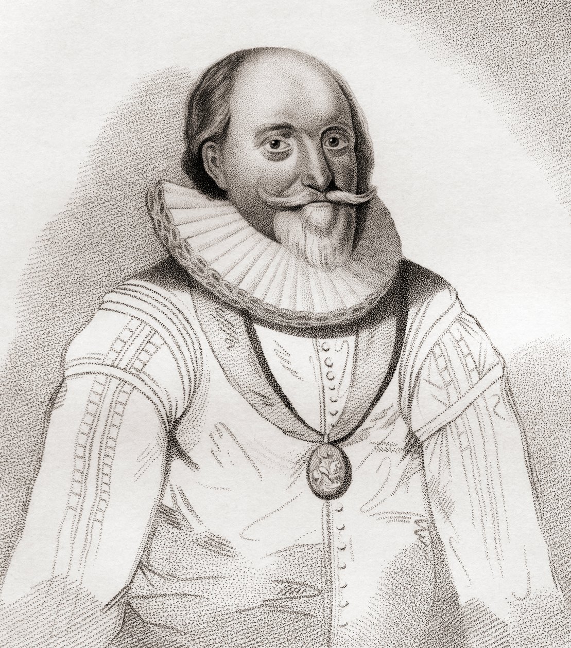 John Erskine, 2º/19º conde de Mar, c.1558 1634. Político escocés. De Iconographia Scotica or Portraits of Illustrious Persons of Scotland, publicado en 1797. de English School