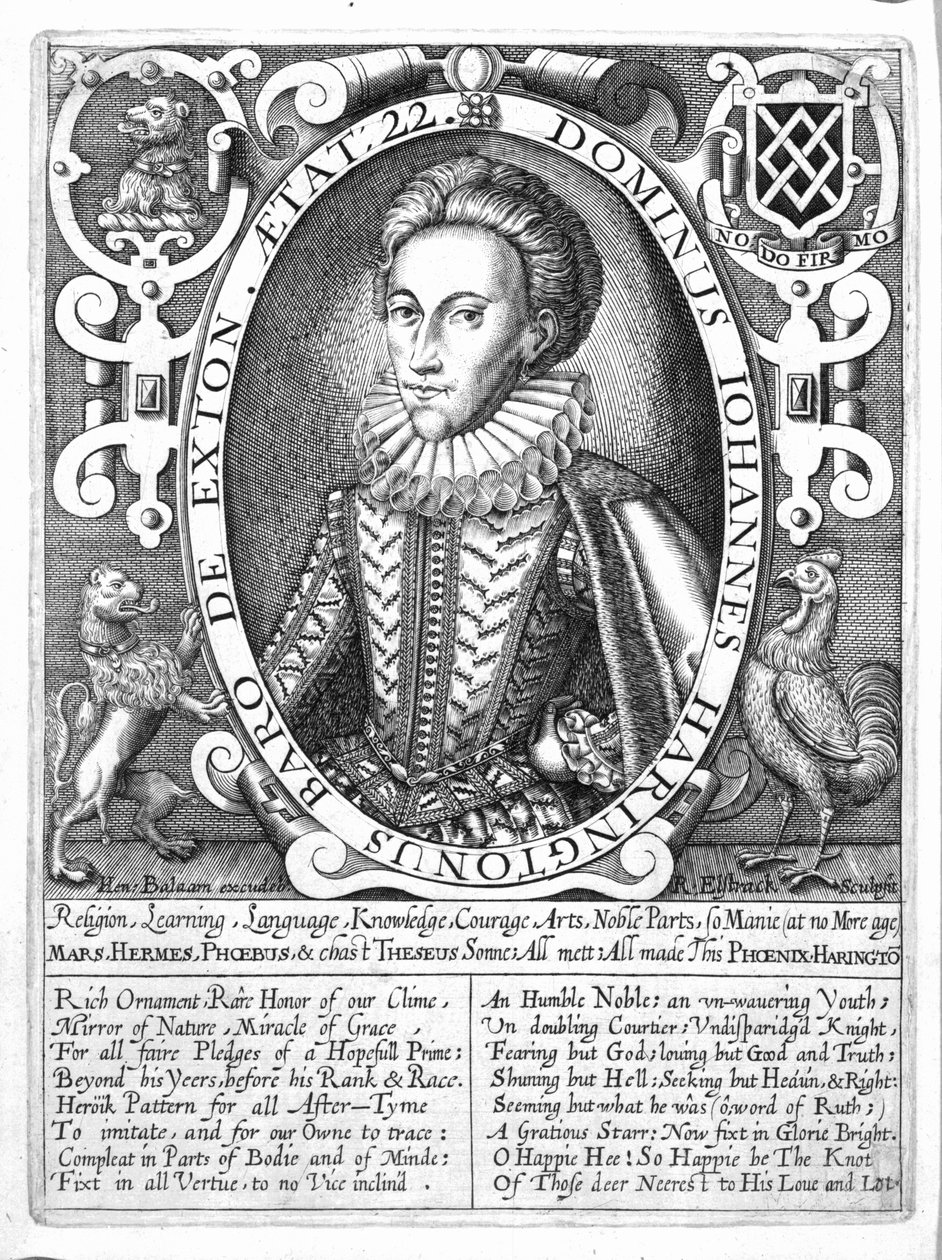 John Harington, 2º Barón Harington de Exton, grabado por Renold Elstrack, c.1610-14 de English School