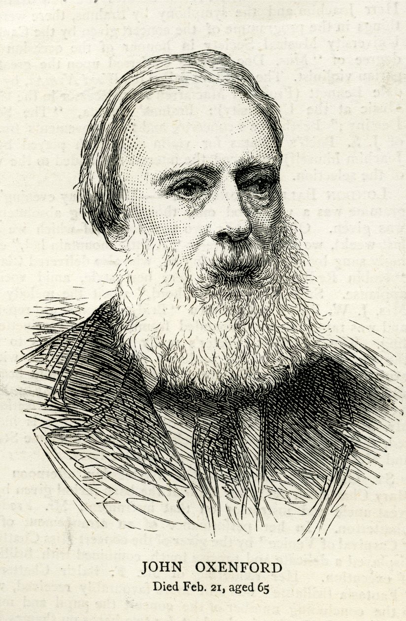 John Oxenford (1812-77) ilustración de The Graphic 1877 de English School