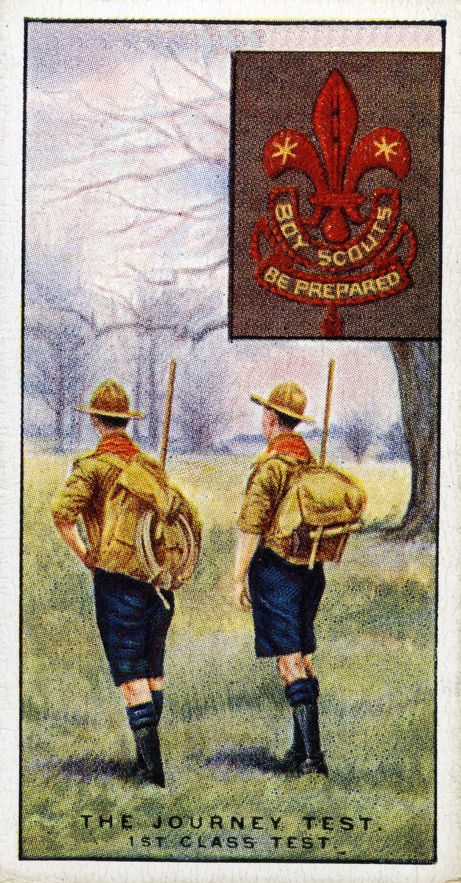Prueba de Viaje para la Insignia de 1ª Clase de Scouts, 1929 de English School