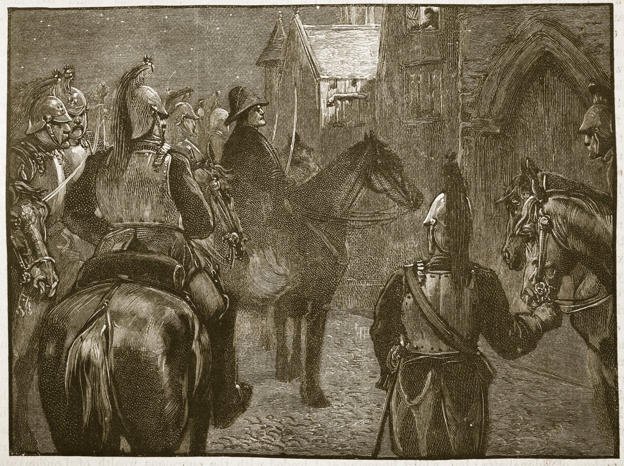 Secuestro del Duque de Enghien, 1804, ilustración de Cassells Illustrated History of England de English School