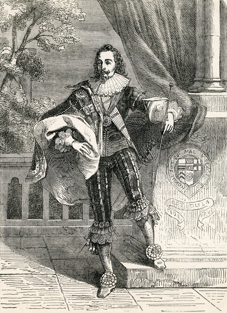 Rey Carlos I, ilustración tomada de la Historia Ilustrada de Inglaterra de John Cassell, 1857 de English School