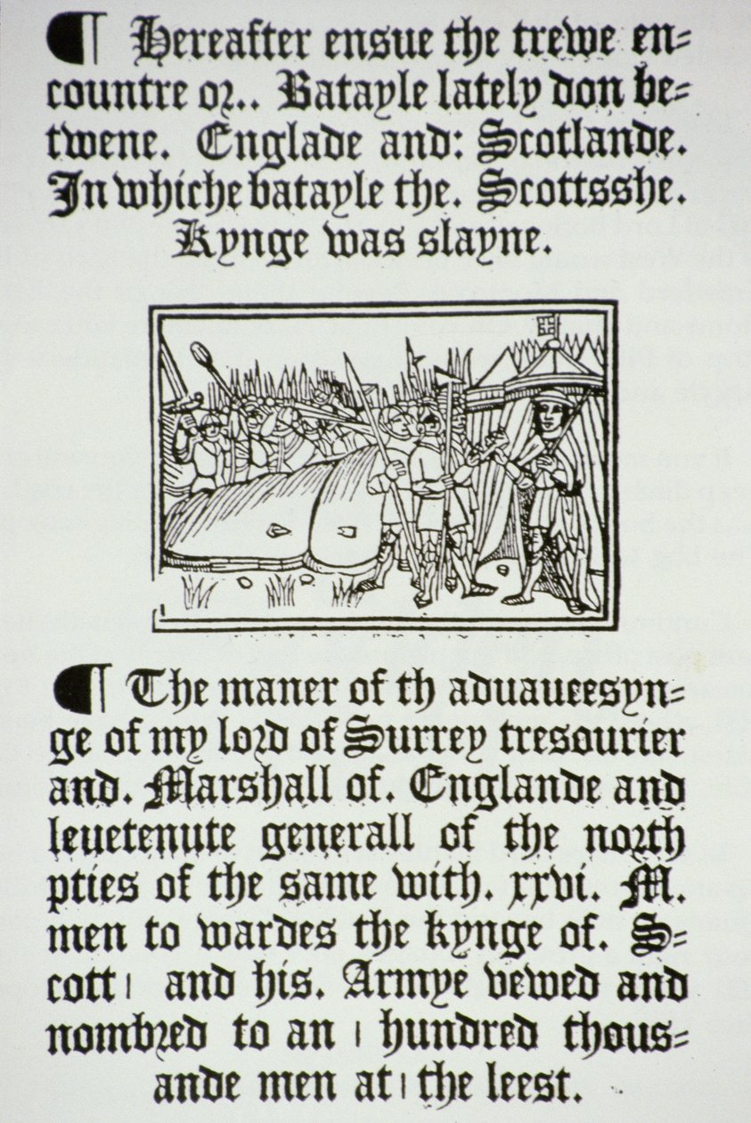 Rey Enrique VIII (1491-1547) y sus caballeros después de la victoria inglesa sobre los escoceses en Flodden Field, en 1513 de English School