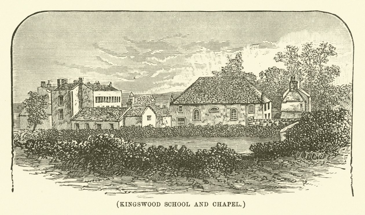 Escuela y capilla Kingswood (grabado) de English School