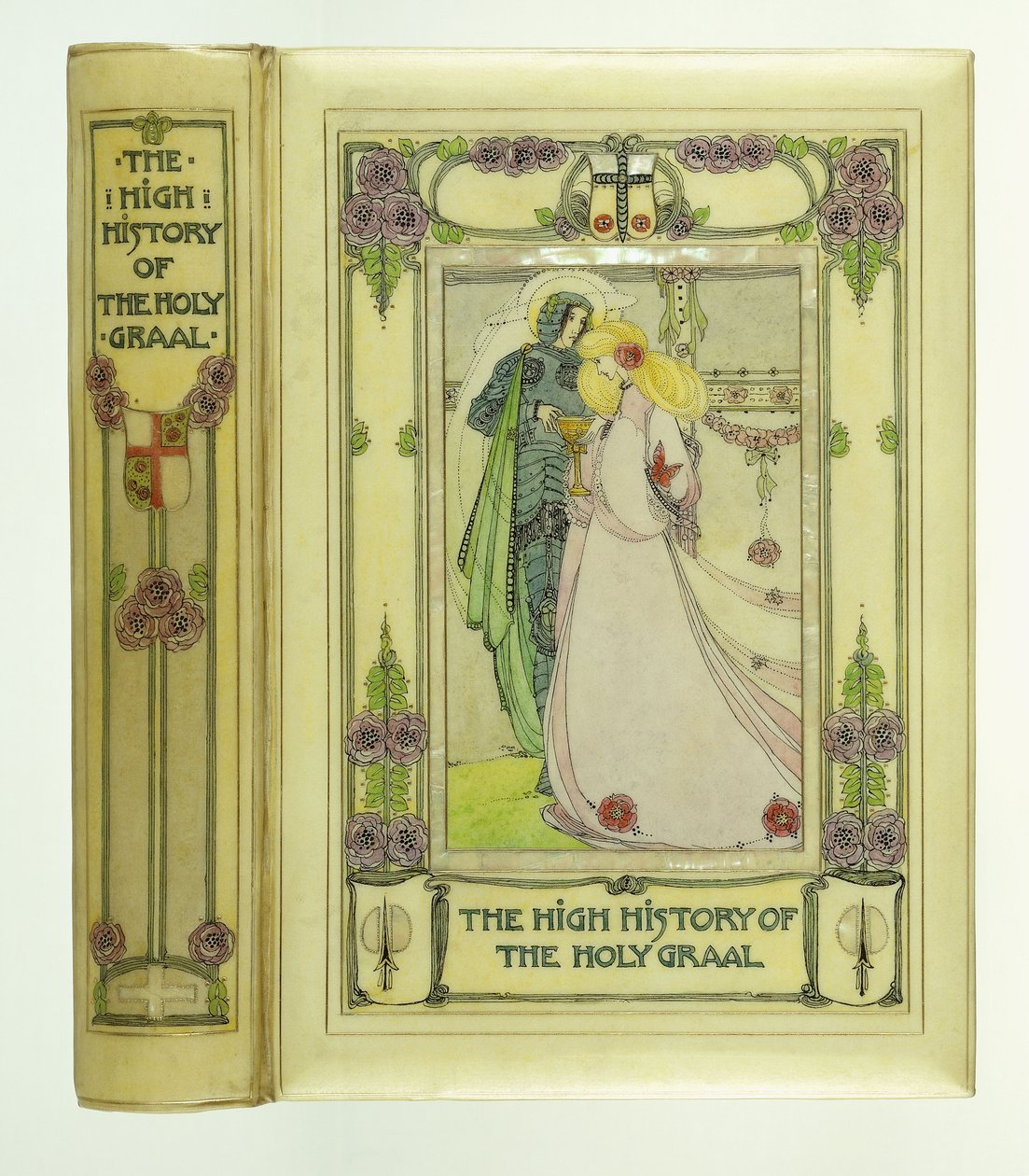 Caballero y dama con el Santo Grial de English School