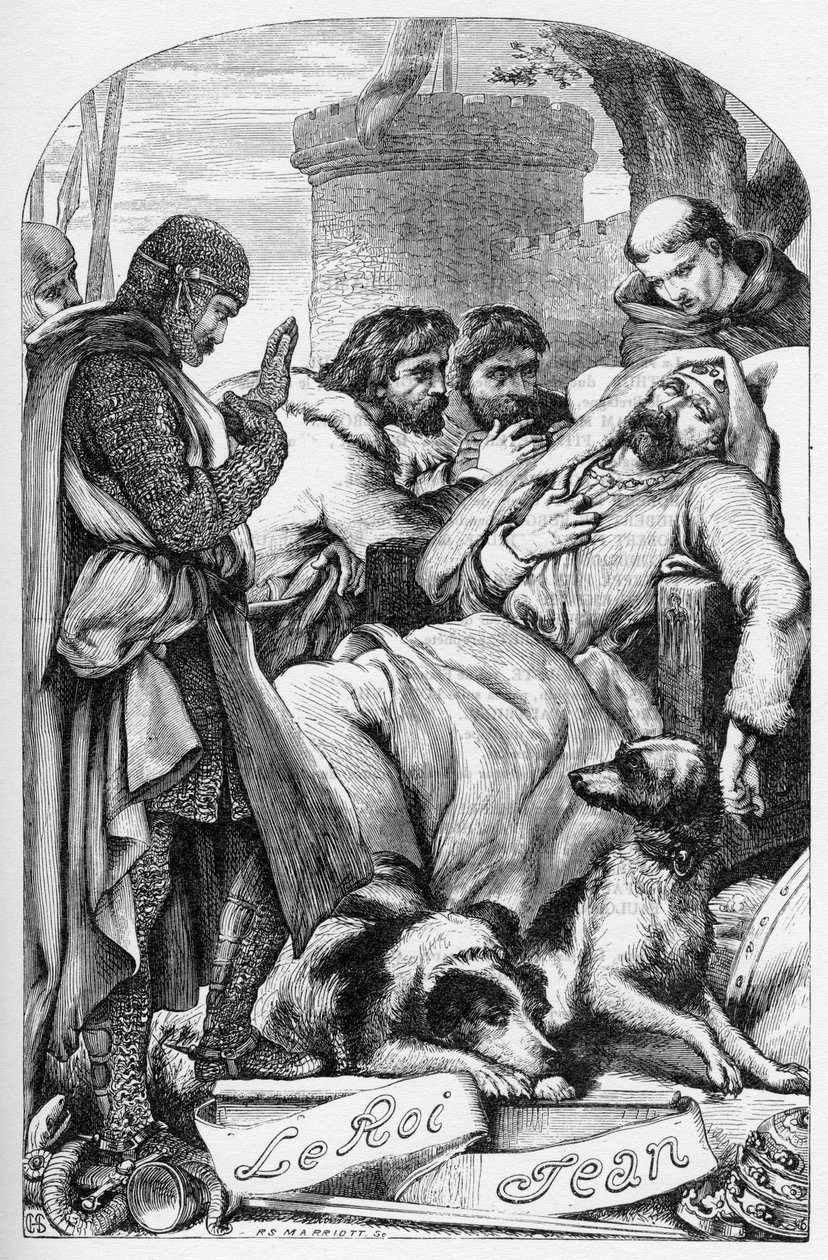 La vida y la muerte del rey Juan - Ilustración en “Obras completas de William Shakespeare” 1866 - Las ilustraciones y la forma general de esta edición son tomadas de Cassell