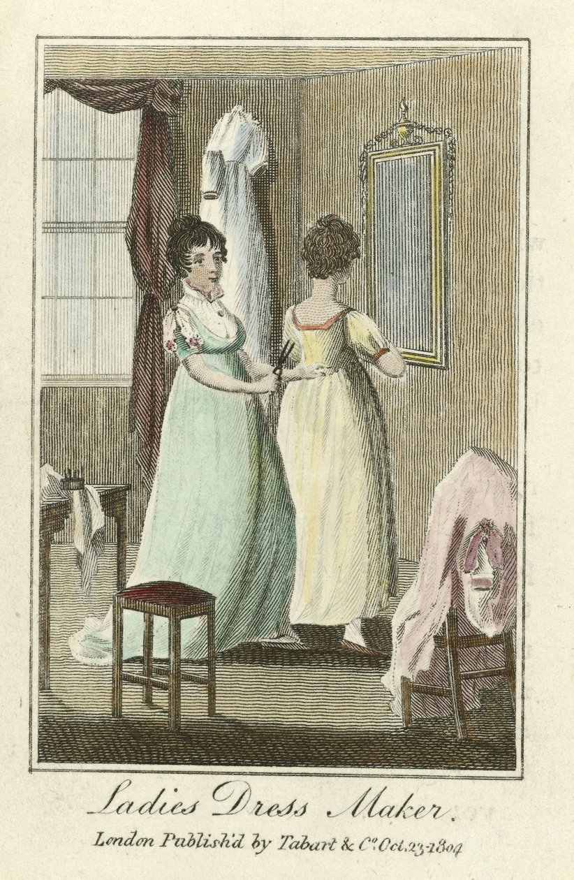 Modista, pub. 1804 de English School