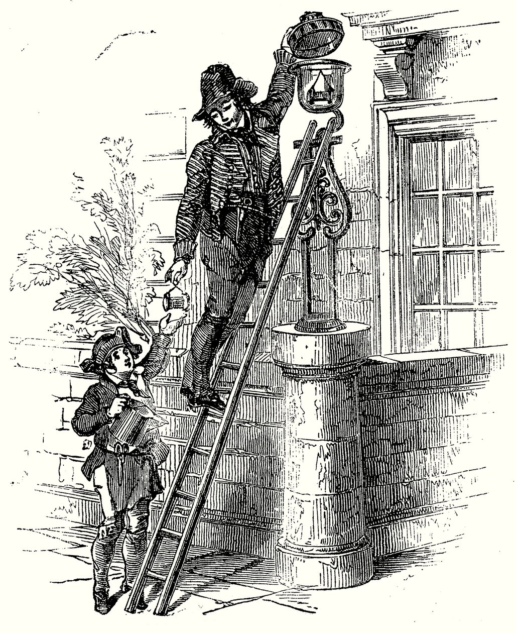 Lamplighter (grabado) de English School