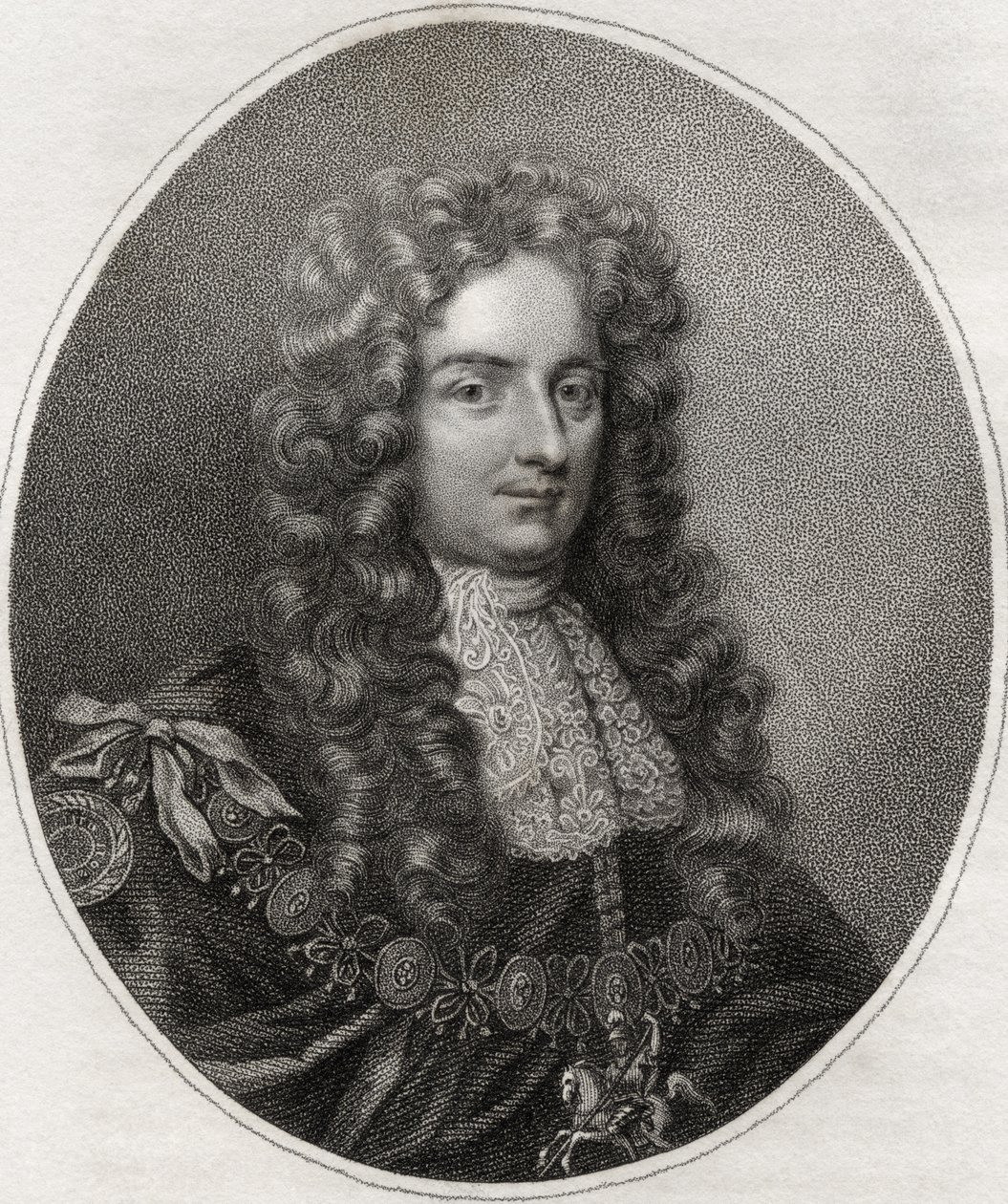 Laurence Hyde, grabado por Bocquet, ilustración de 