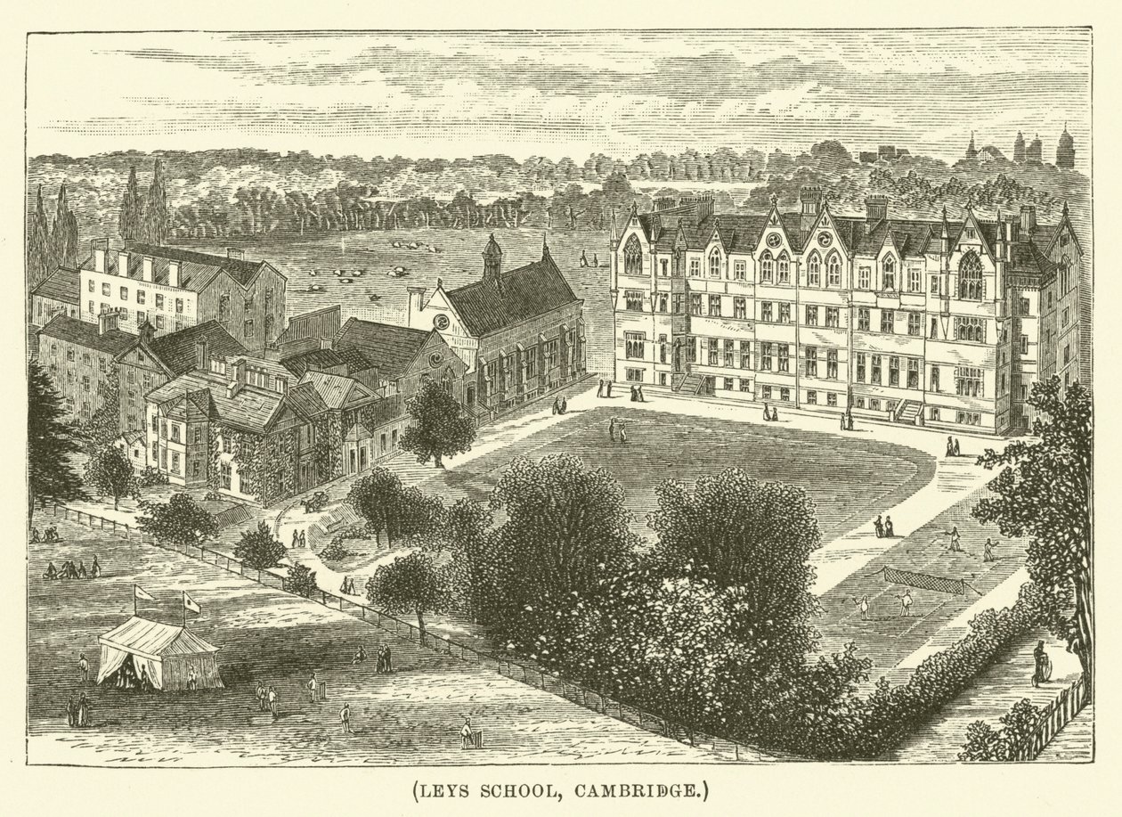 Leys School, Cambridge (grabado) de English School