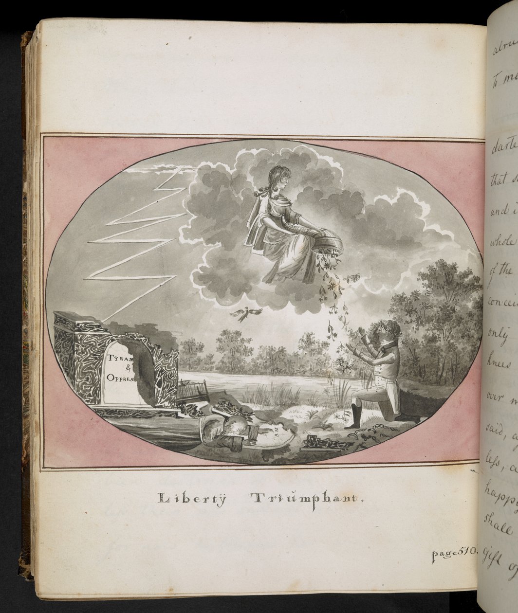 Libertad triunfante, "Las aventuras de Thomas Walter, según lo relatado por un amigo:" la autobiografía de Jorgen Jorgensen, dedicada a William Jackson Hooker (grabado en color) de English School