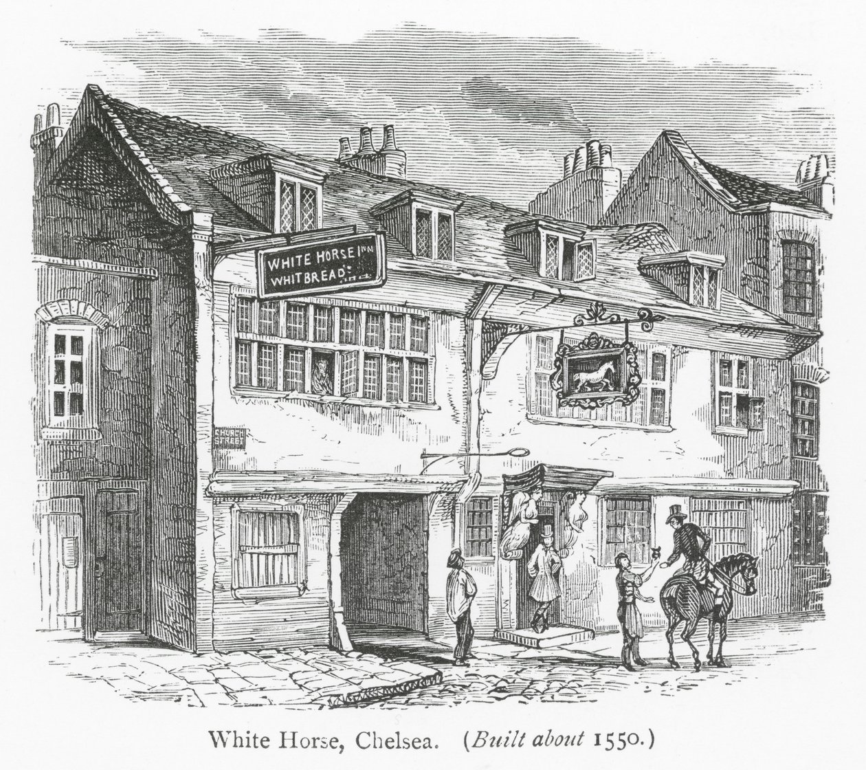Clubes de Londres: White Horse, Chelsea (grabado) de English School