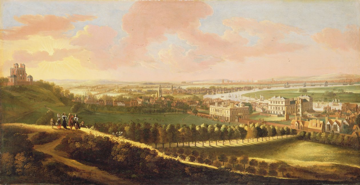 Londres desde Greenwich Hill, c.1680 de English School
