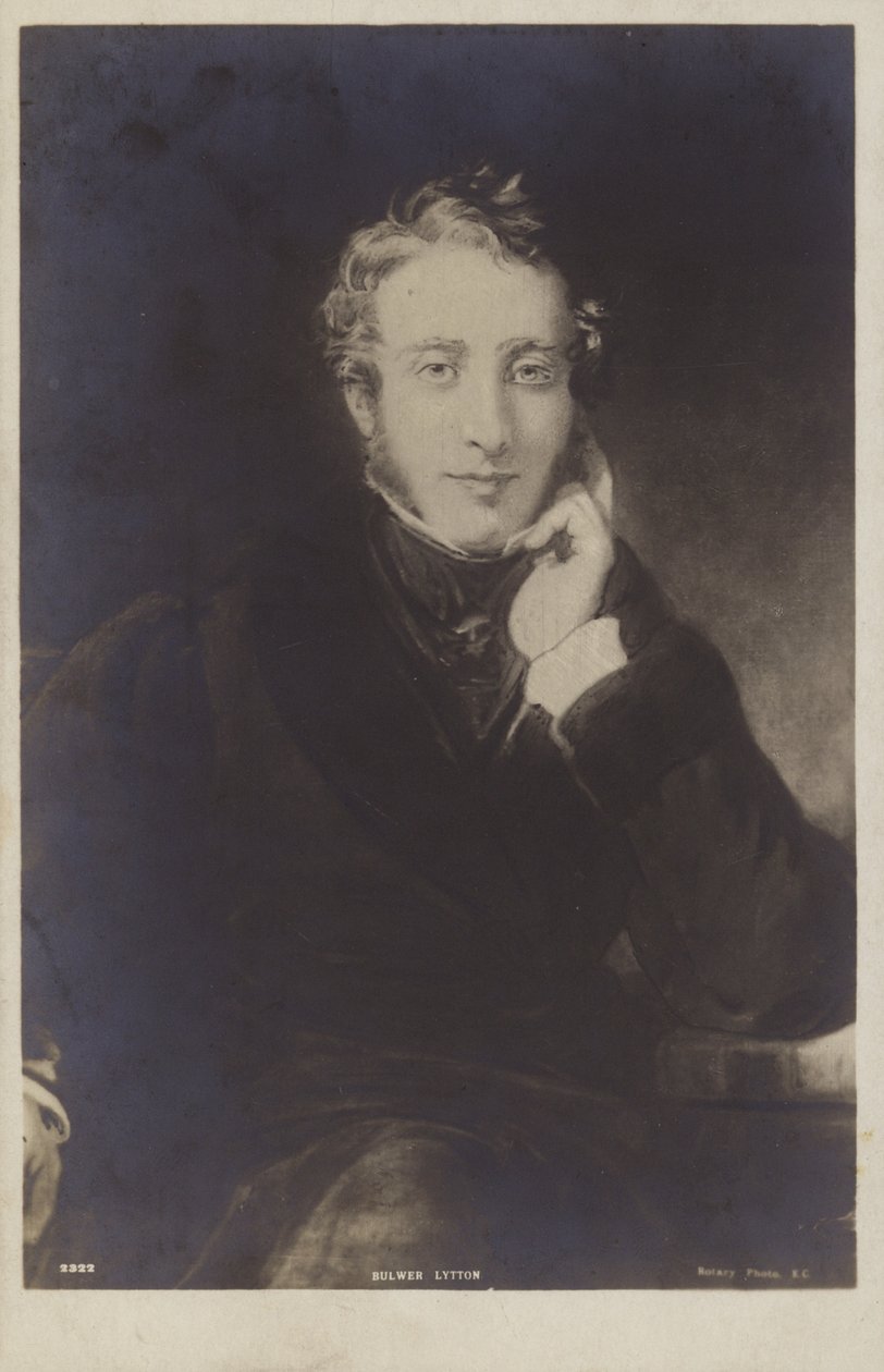 Lord Lytton (1803-1873), político, novelista, poeta y dramaturgo inglés (litografía) de English School