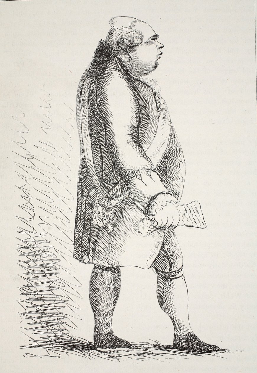 Lord North, facsímil de una impresión antigua de English School