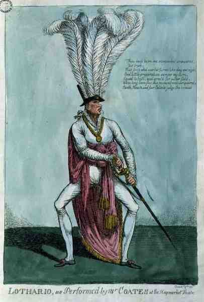 Lothario, interpretado por el Sr. Coates en el Teatro Haymarket, 9 de diciembre de 1811, pub. por William Holland de English School