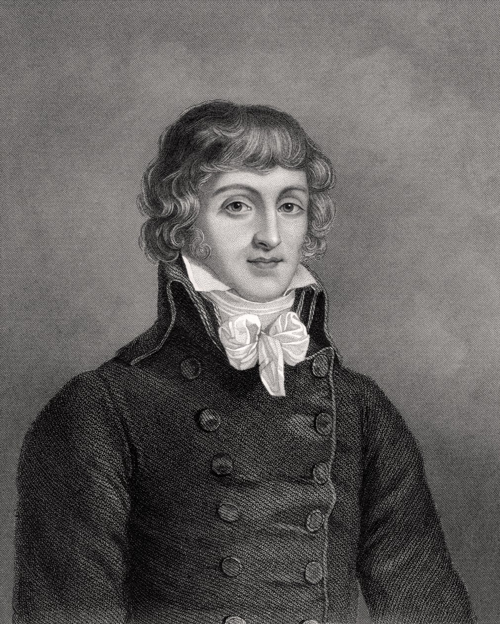 Louis Antonie Leon de Saint-Just, grabado por W.H. Mote, ilustración de 