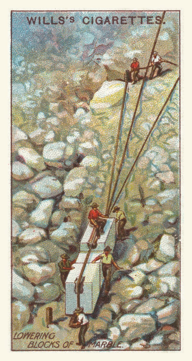 Bajada de bloques de mármol (cromolito) de English School