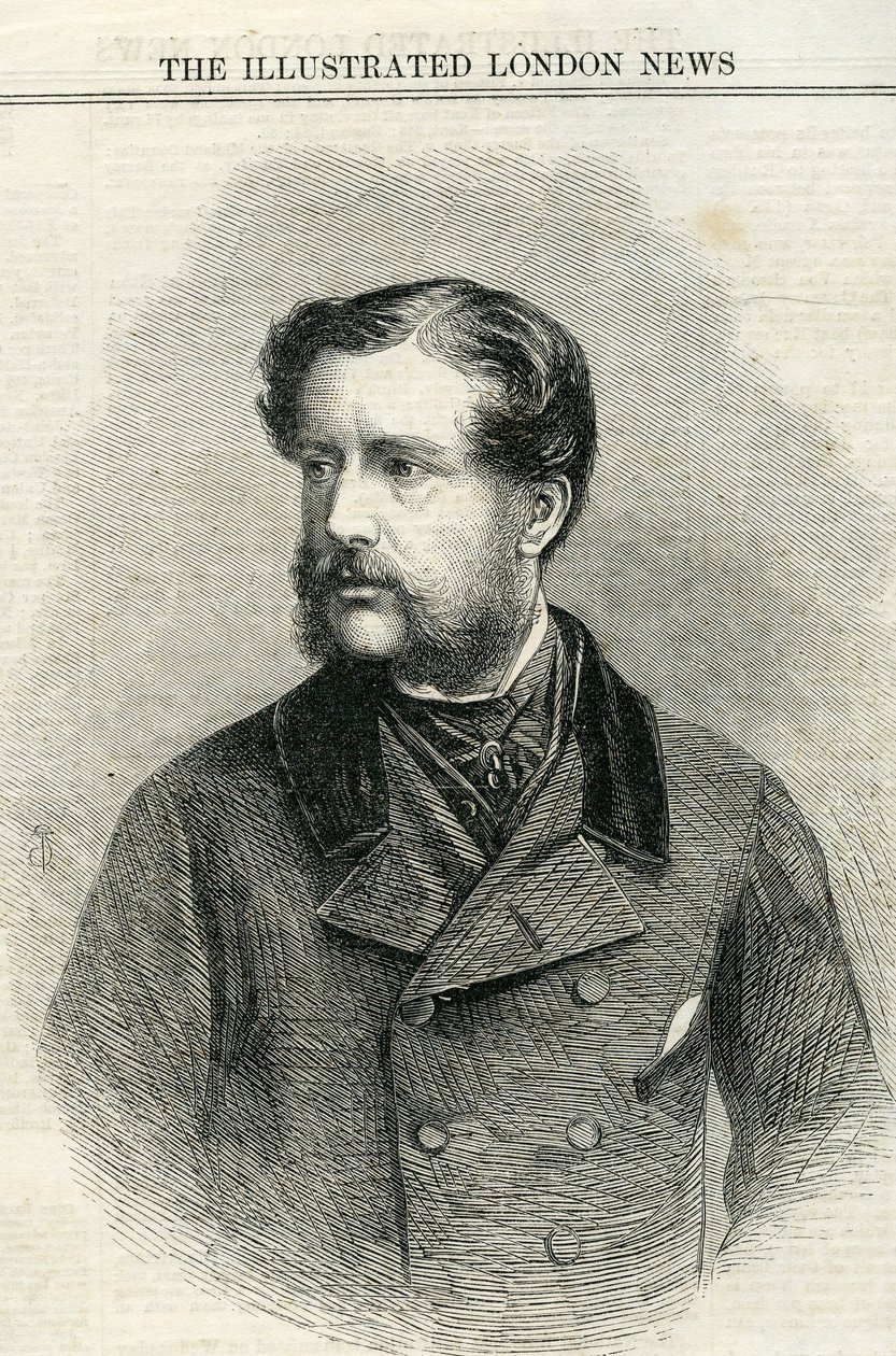 Mayor Charles Nasmyth (1825-61) de The Illustrated London News 13 de julio de 1861 de English School