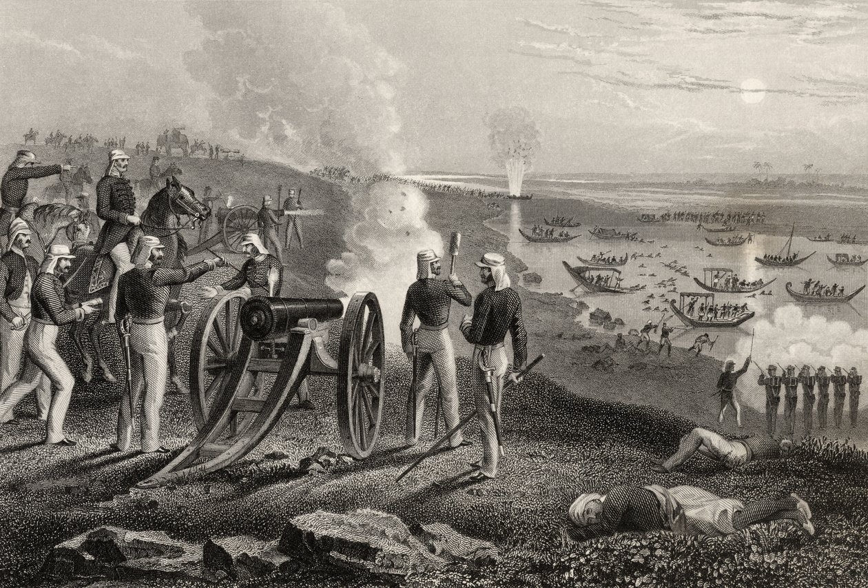 El Mayor Eyre expulsando a los rebeldes de Oude de Allahabad en 1857, de 