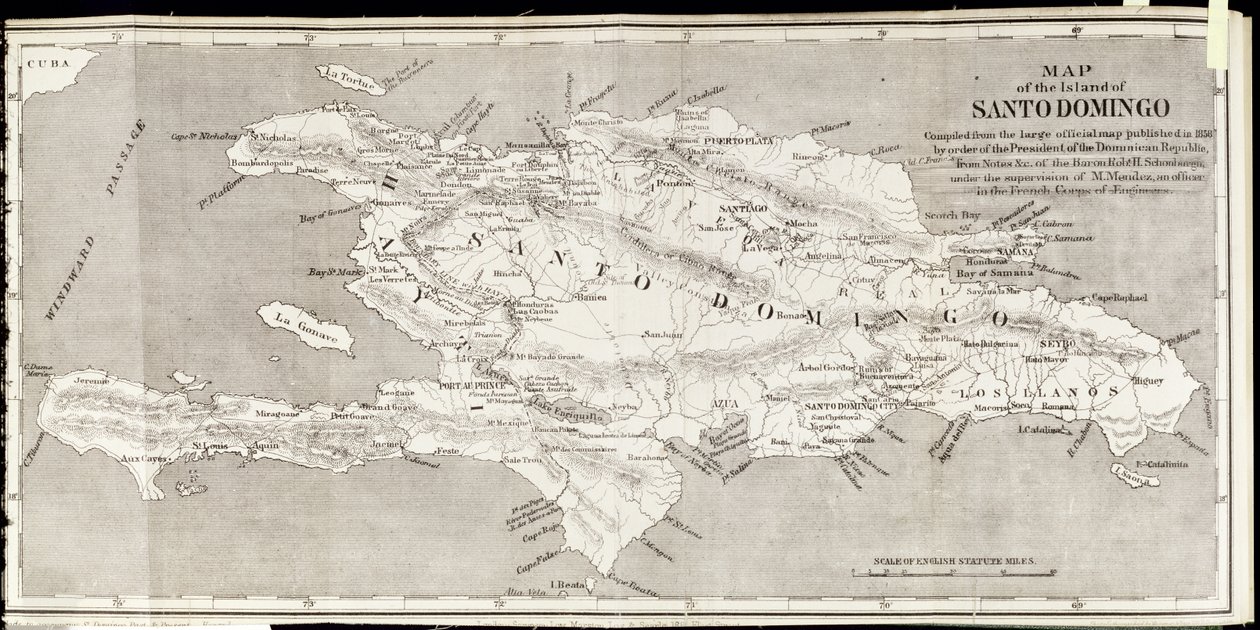 Mapa de la Isla de Santo Domingo, de 