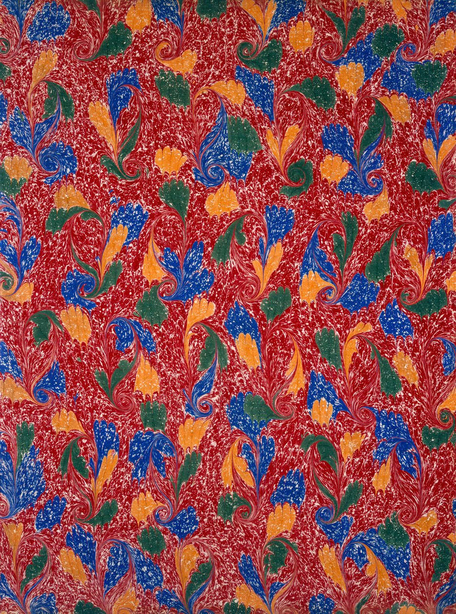 Papel marmoleado, 1950s de English School