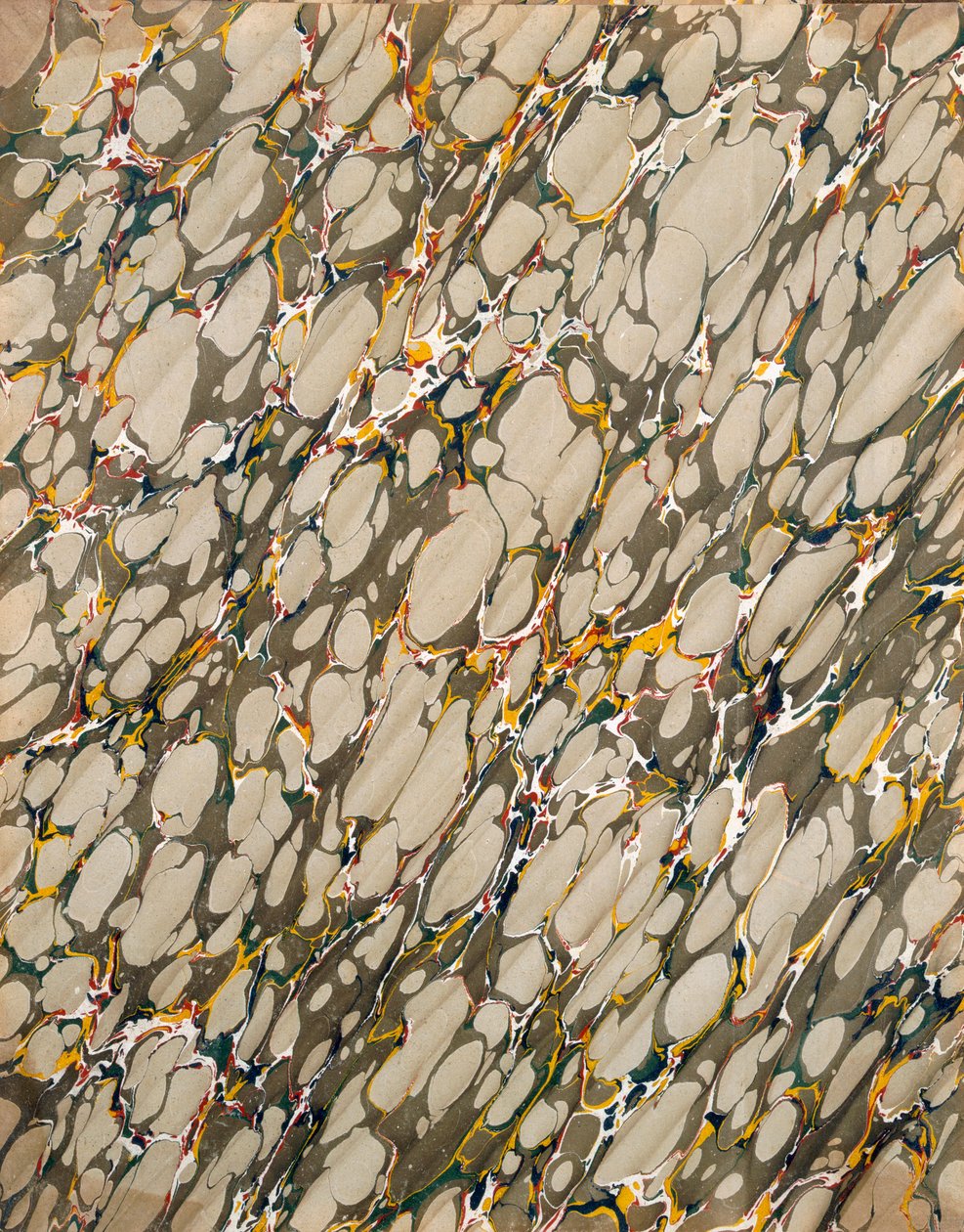 Papel marmoleado, años 1950 de English School