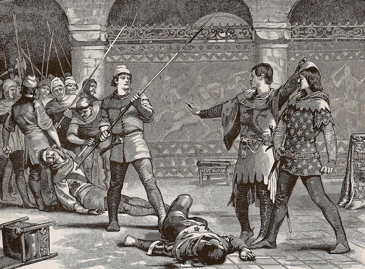 Marcel y el Delfín de Francia, ilustración de Cassells Illustrated History of England de English School