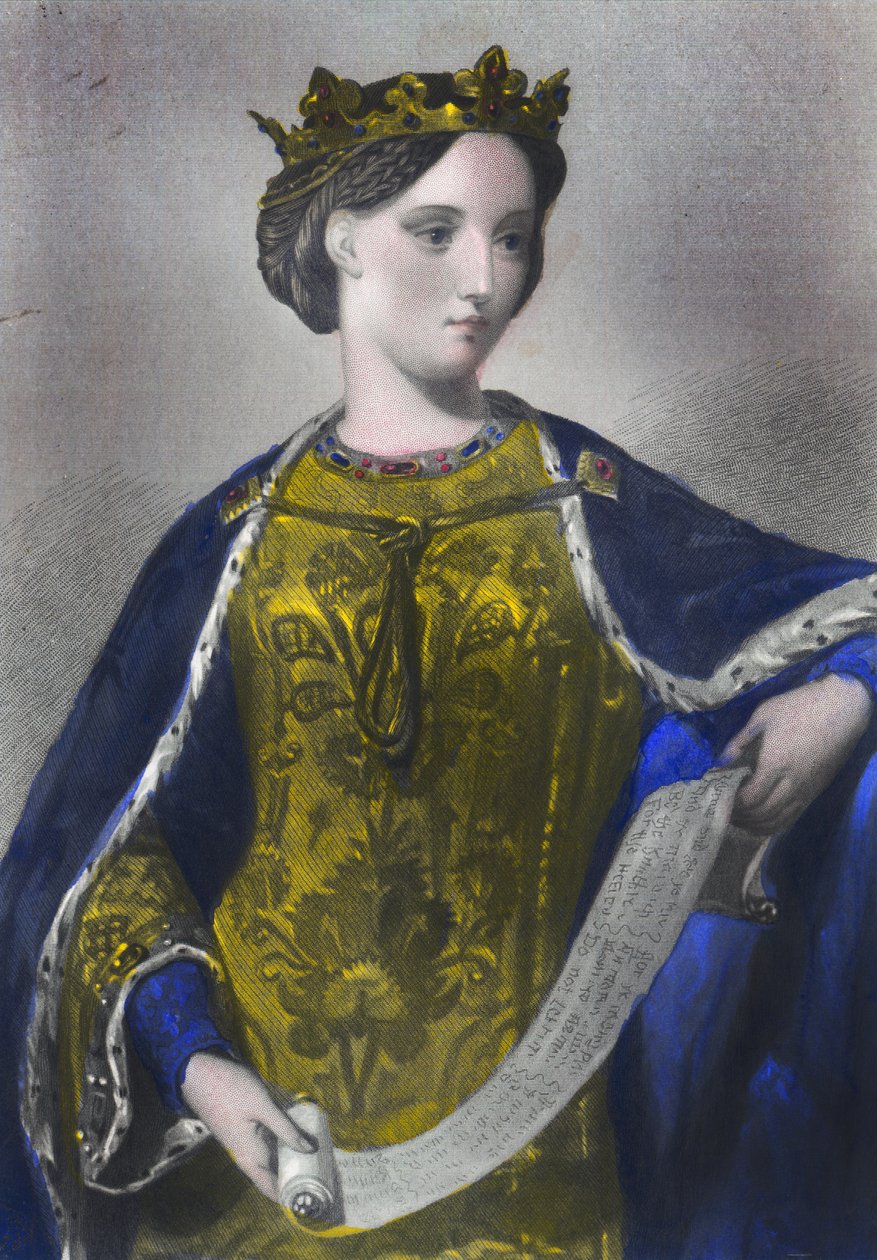 Margarita de Francia, Reina de Eduardo I, impreso por Henry G. Bohn, Londres, 1856 de English School