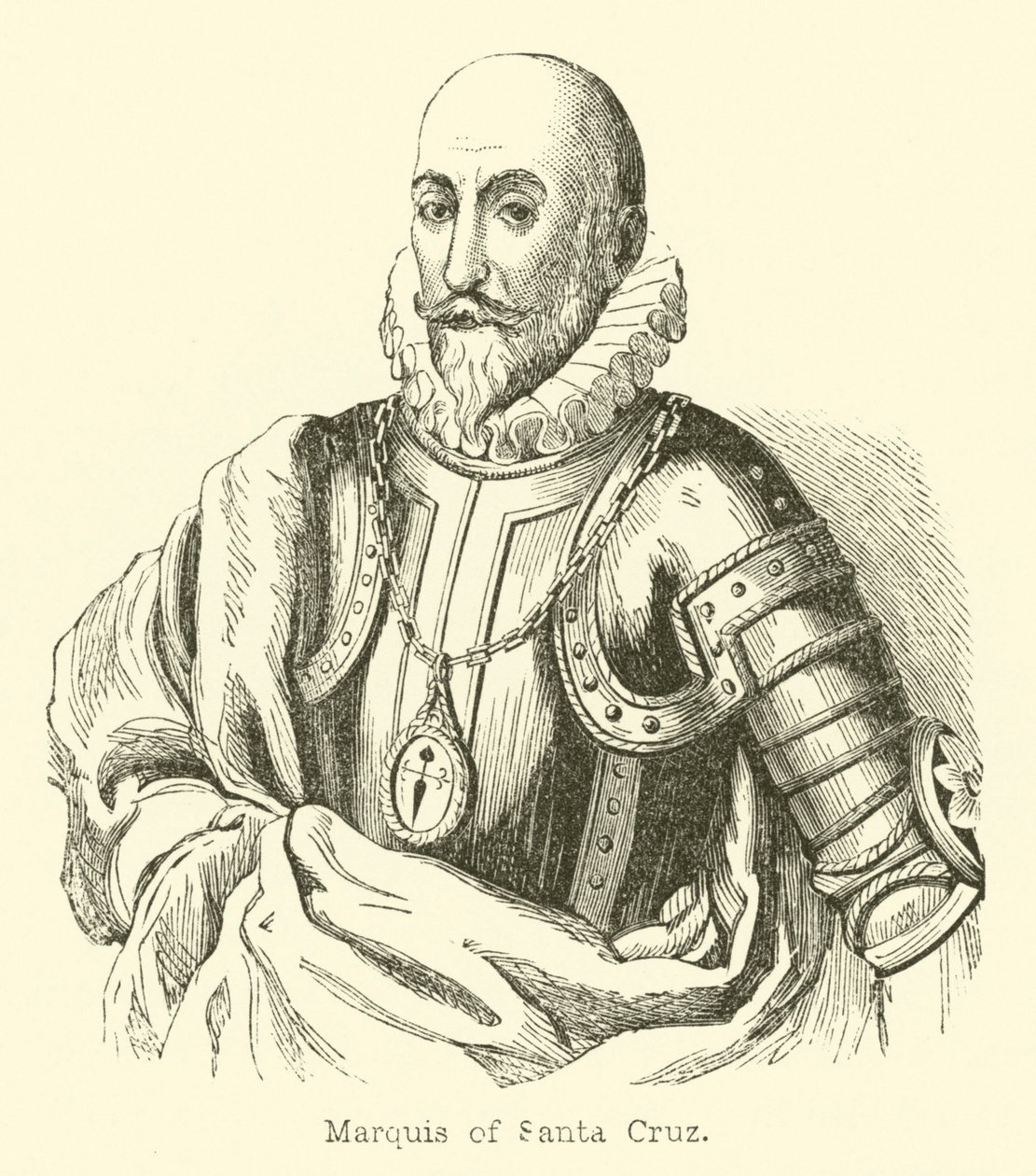 Marqués de Santa Cruz (grabado) de English School