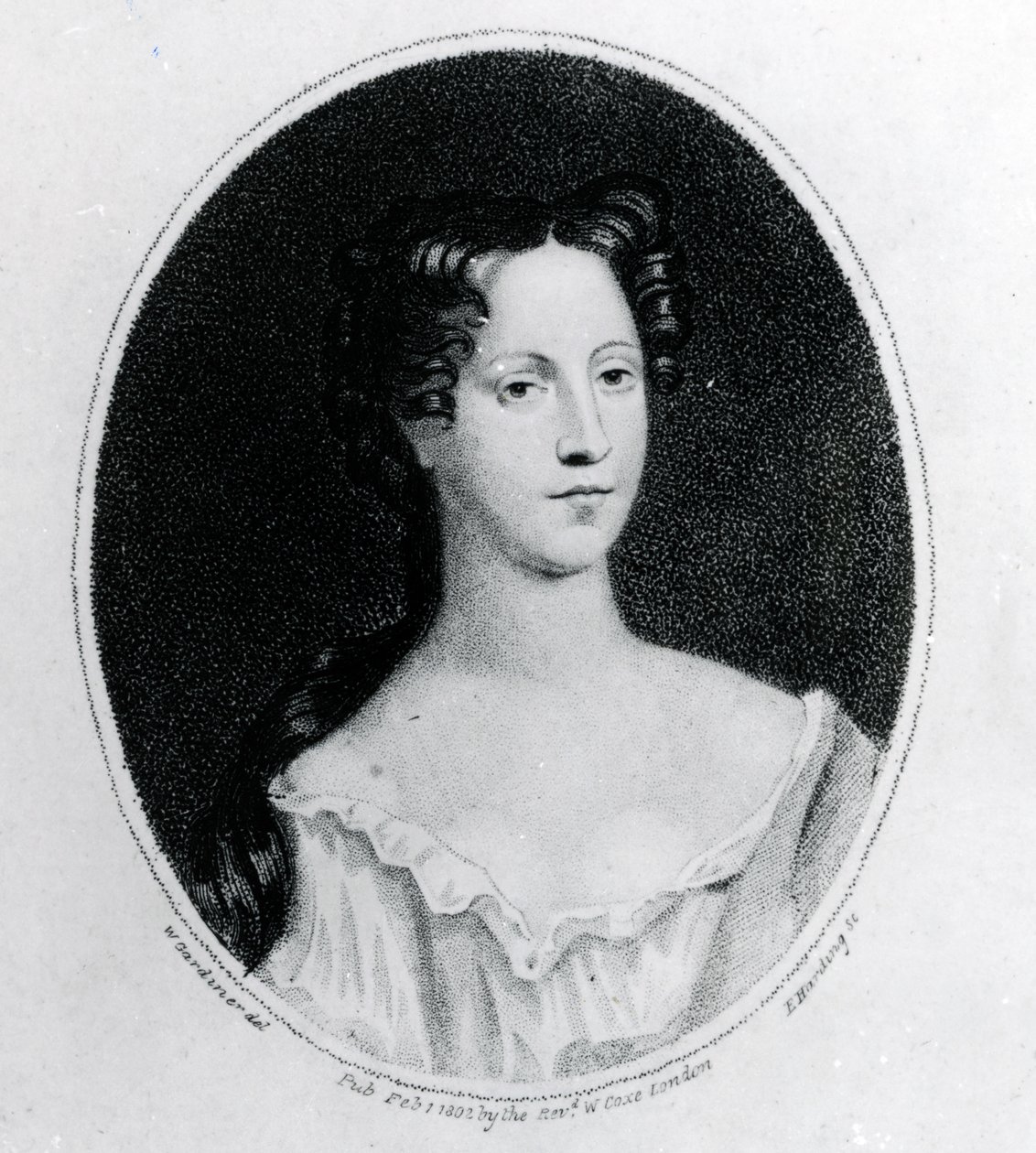 Mary Burwell, Esposa de Robert Walpole, impresión hecha por W. Gardiner, 1802 (grabado) de English School