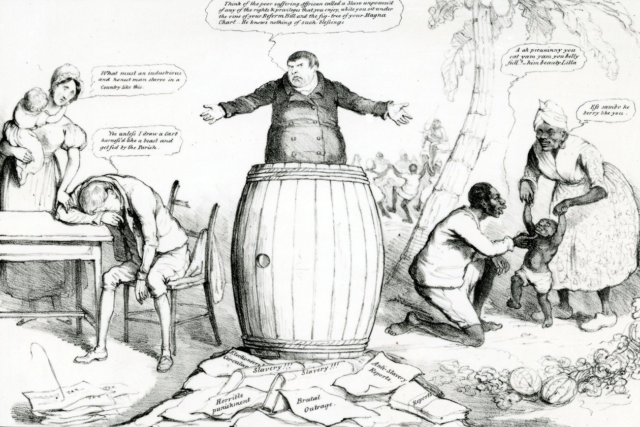Hoja mensual de caricaturas de McLean, o el espejo, publicada por Thomas McLean, impresión de Robert Seymour, 1832 de English School