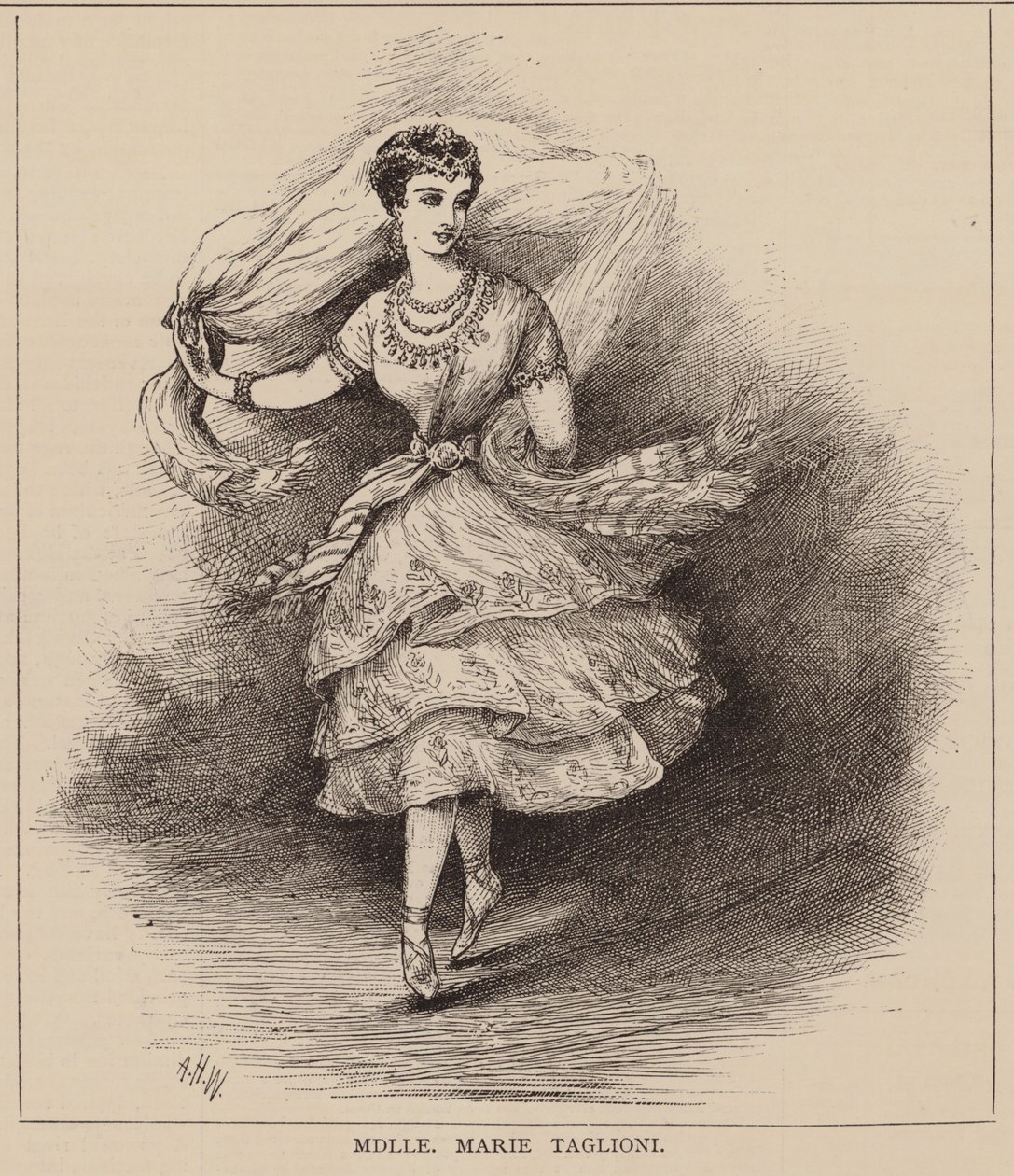 Mdlle Marie Taglioni (grabado) de English School