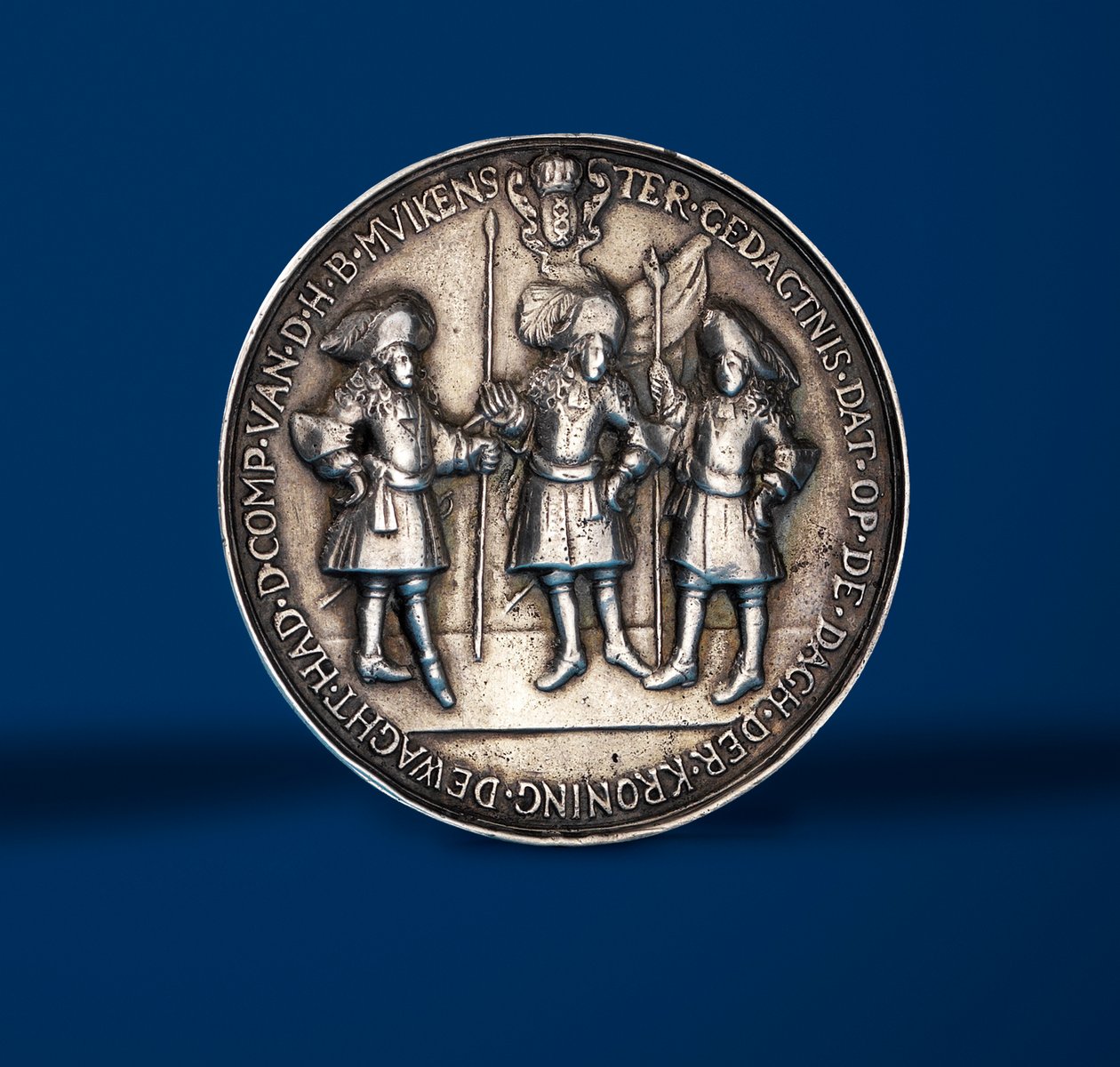 Medalla conmemorativa de las festividades de coronación de William y Mary en Ámsterdam, 1869 (reverso) de English School