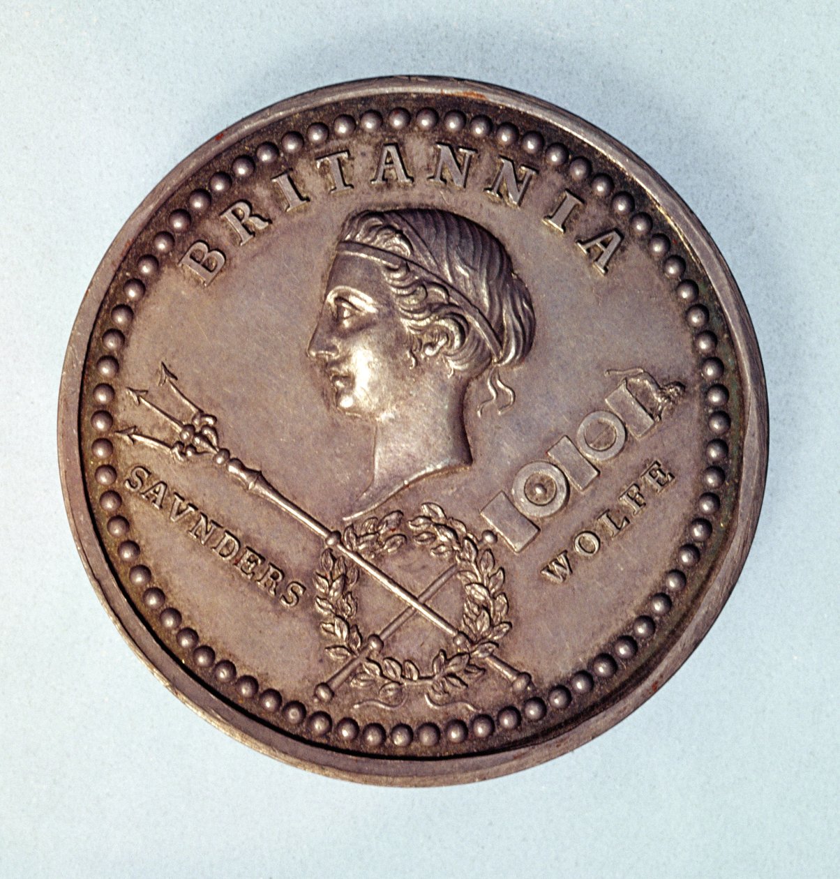 Medalla conmemorativa de la captura británica de Quebec de English School