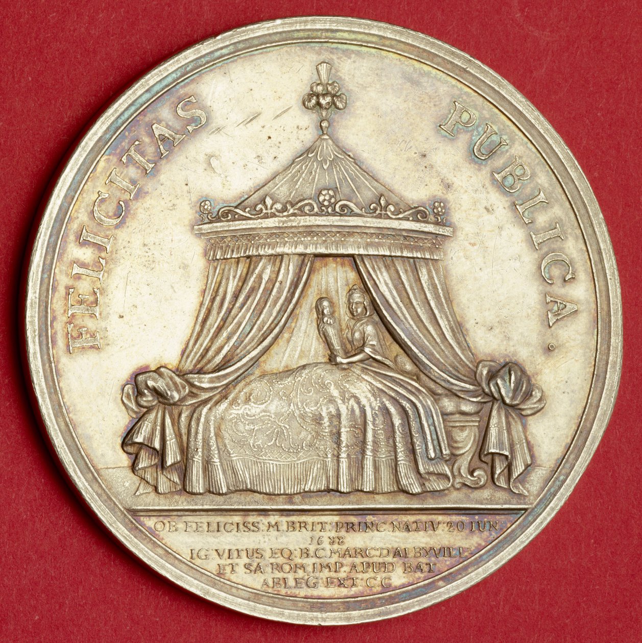 Medalla conmemorativa del nacimiento del Príncipe James, 1688 de English School