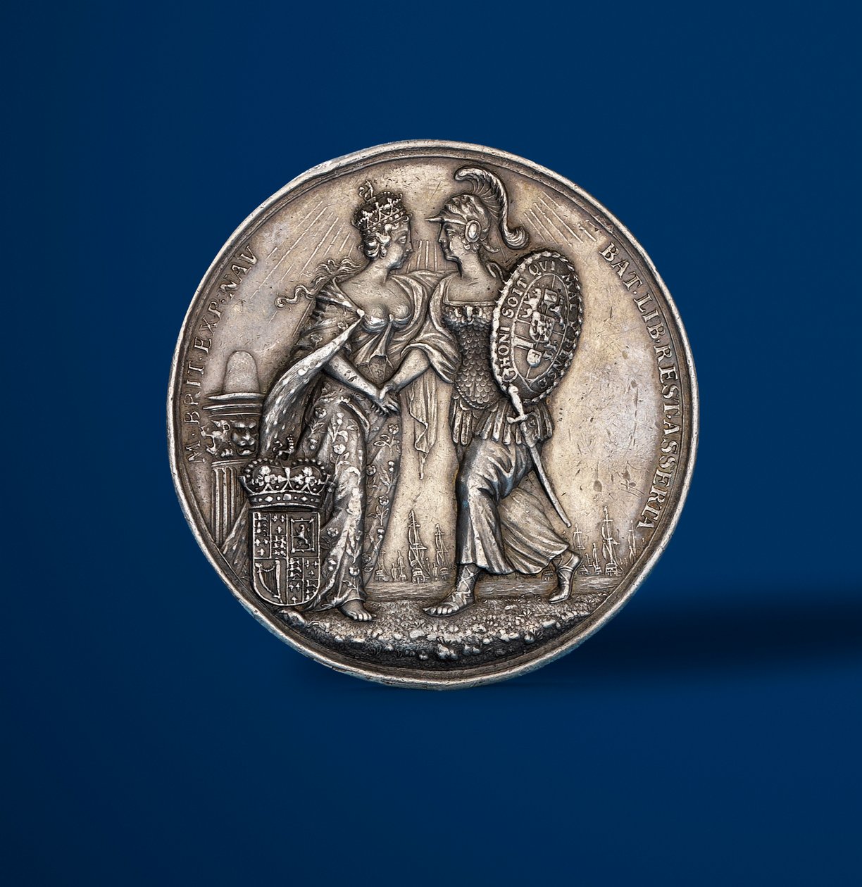 Medalla conmemorativa de la coronación de William y Mary, 1689 (reverso) de English School