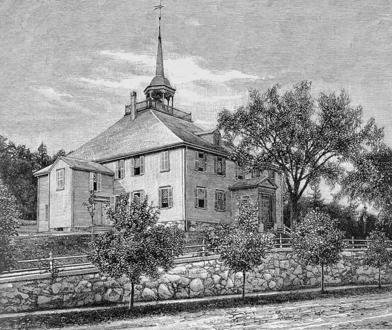 Casa de reuniones en Hingham, ilustración del Volumen III de 