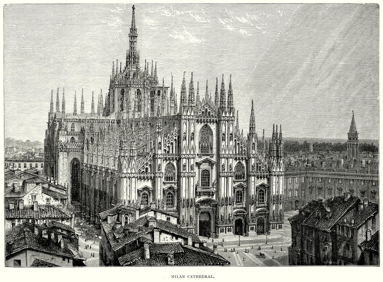 Catedral de Milán (grabado) de English School