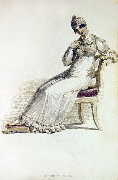 Vestido de mañana, lámina de moda de Ackermann