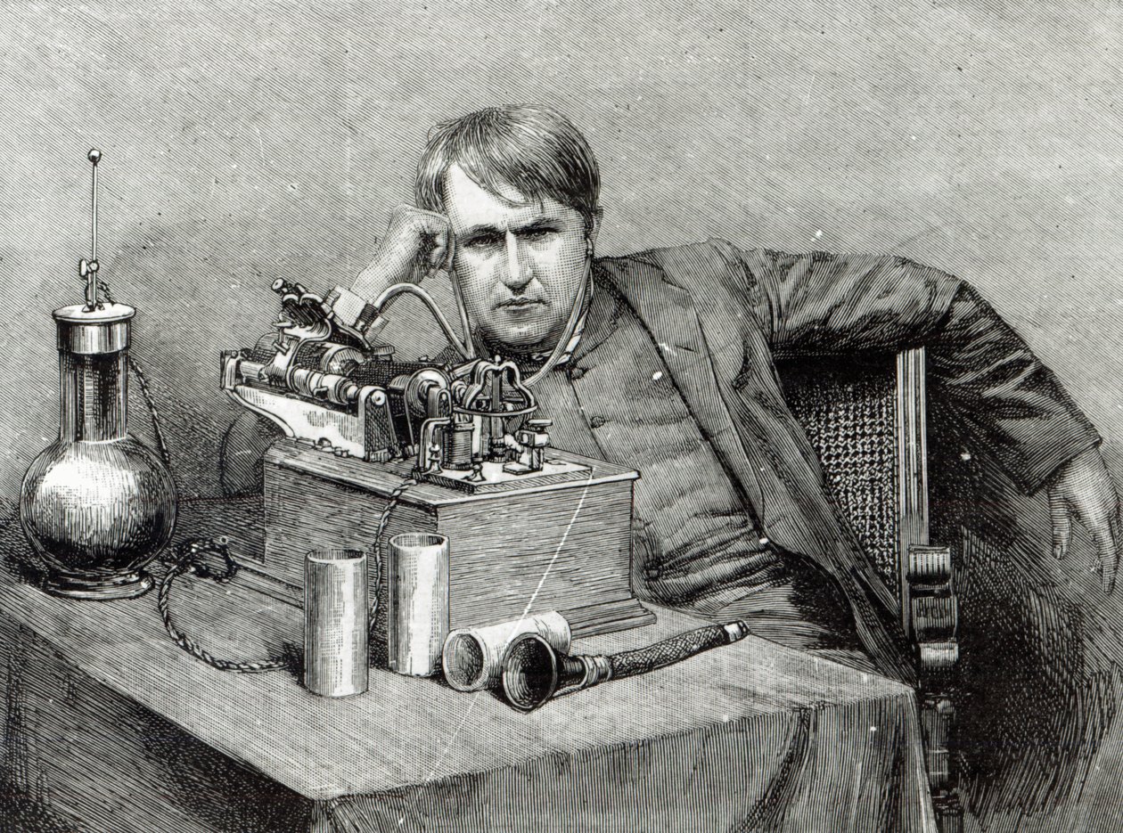 El nuevo fonógrafo del Sr. Edison de English School