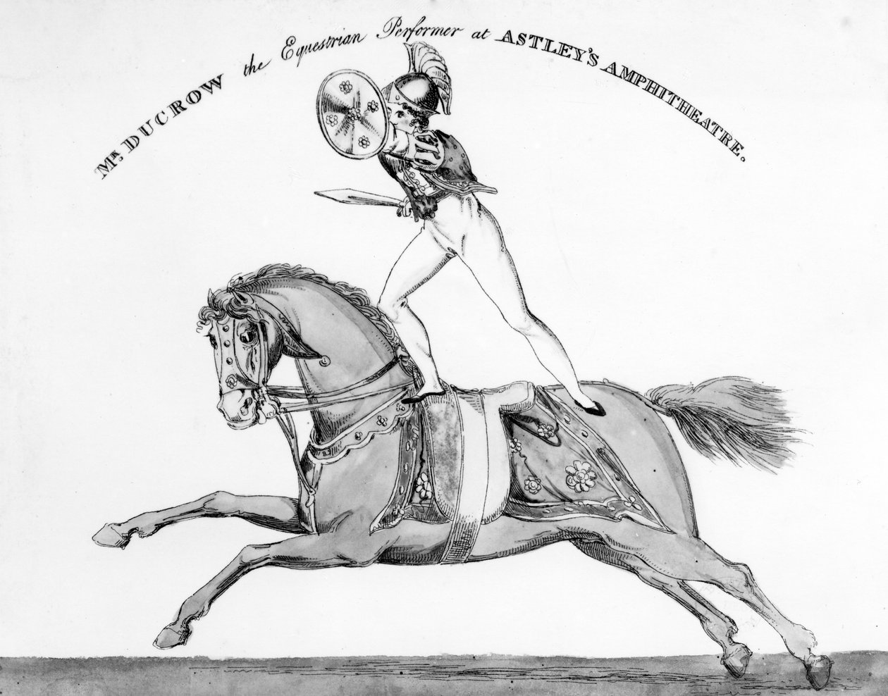 Sr. Ducrow el Intérprete Ecuestre en el Anfiteatro de Astley, circa 1840 de English School