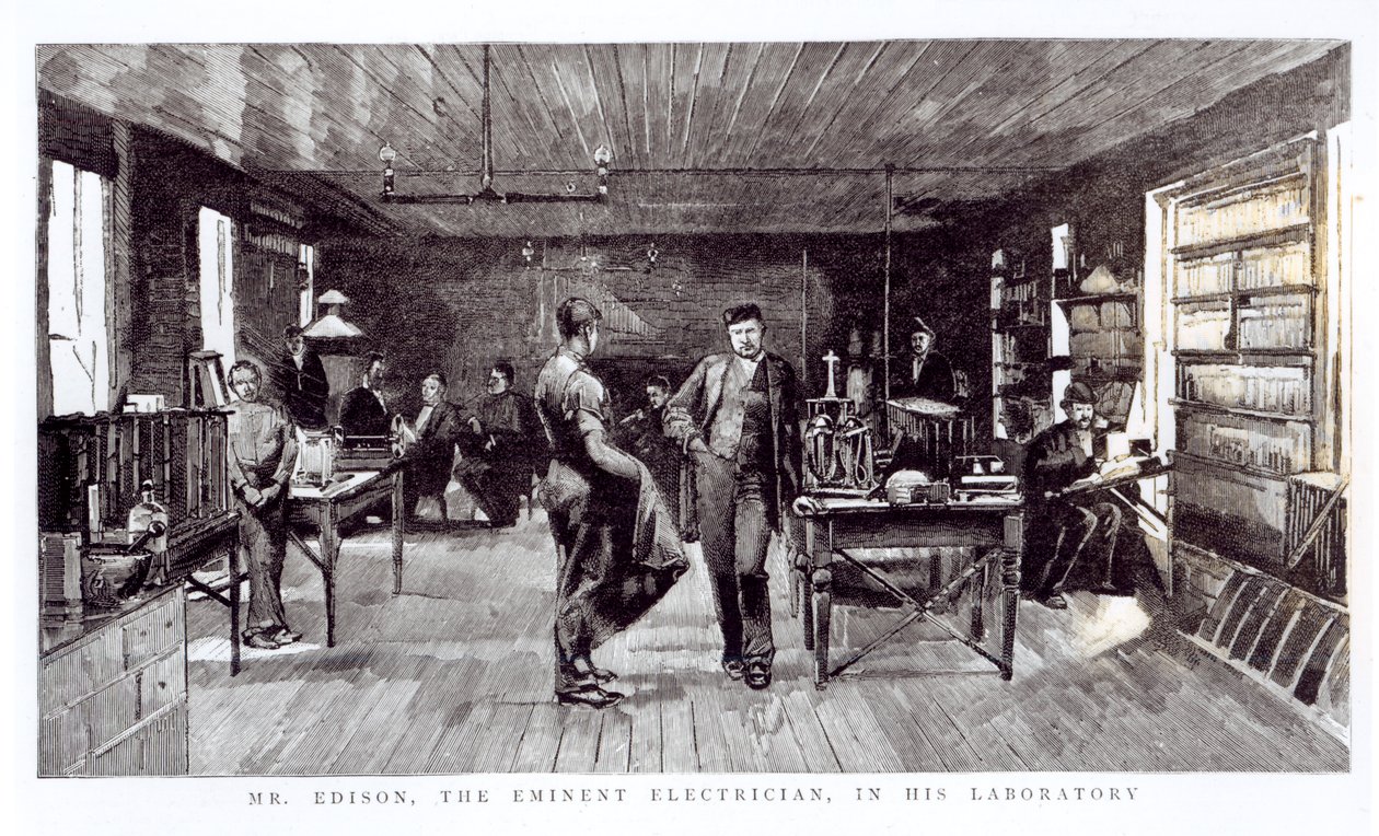 Sr. Edison (1847-1931), El Eminente Electricista, En su Laboratorio de English School