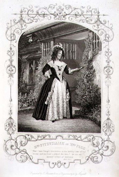 Mrs Fitzwilliam como Mrs Page, Acto II Escena 1, en 